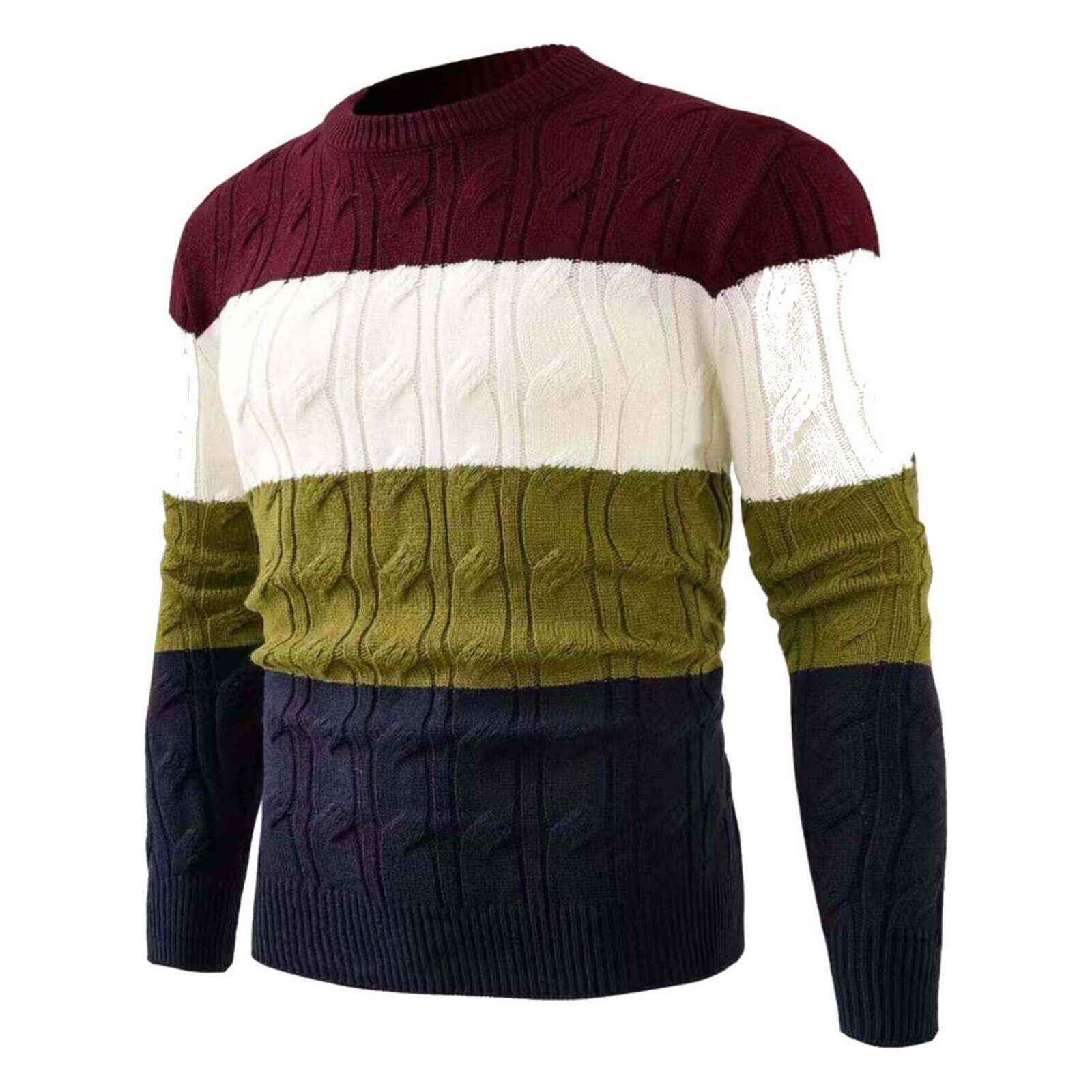 Lässiger Pullover im Color-Block-Look