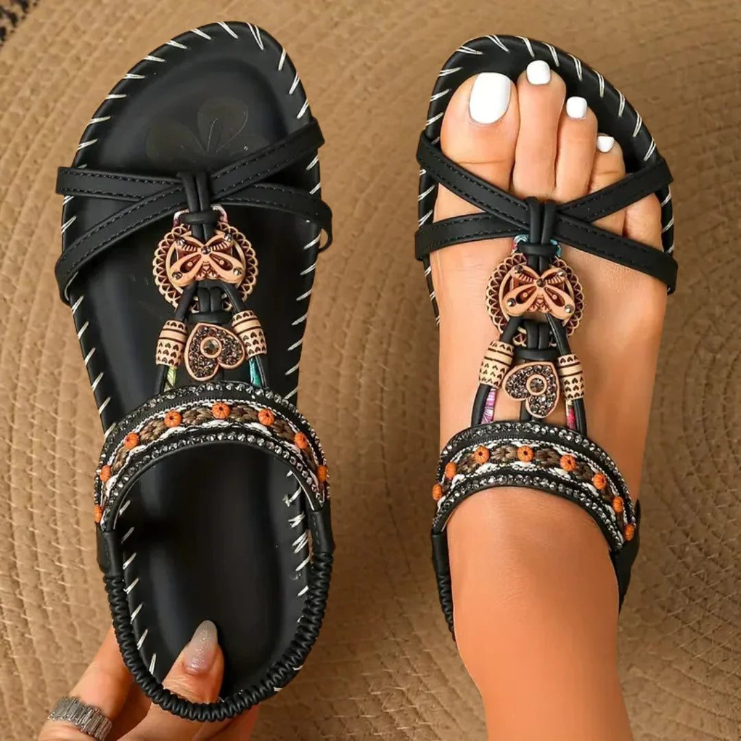 NADIA | ORTHOPÄDISCHE SANDALEN IM BOHO-STIL FUR KOMFORT & ELEGANZ