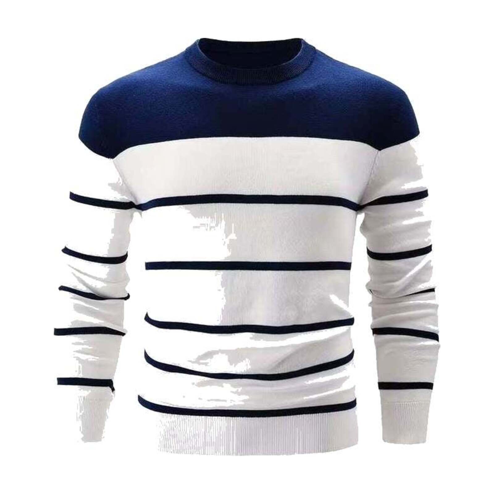 Lässiger gestreifter Pullover