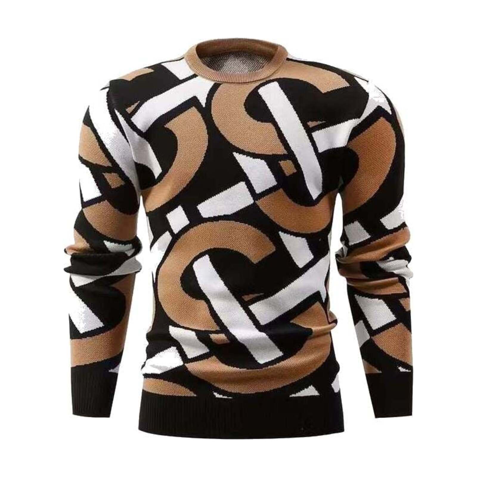 Pullover mit Color Block Print