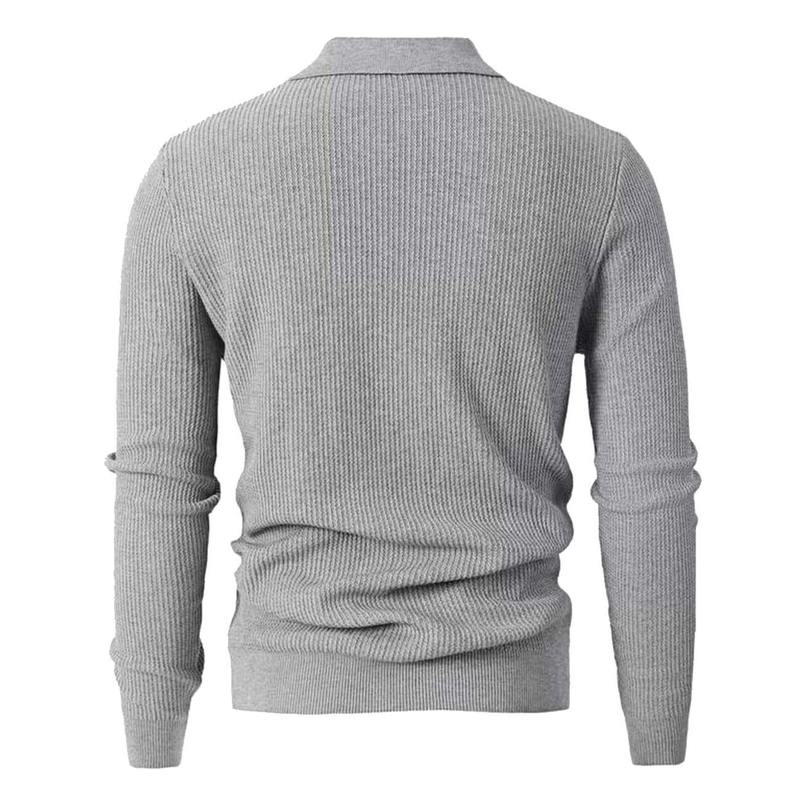 Gestrickter Pullover mit halbem Reißverschluss