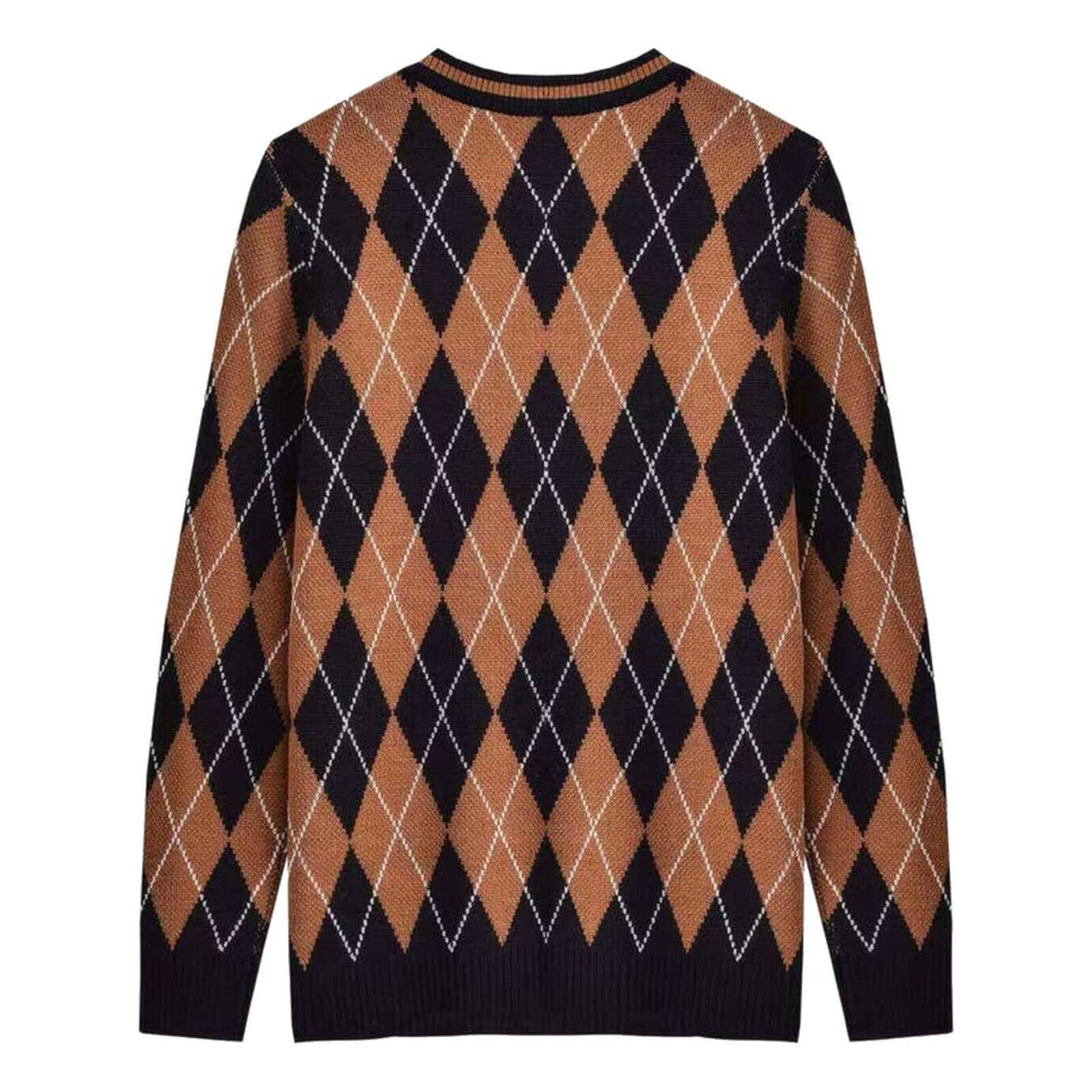 Gestrickter Pullover mit Karomuster