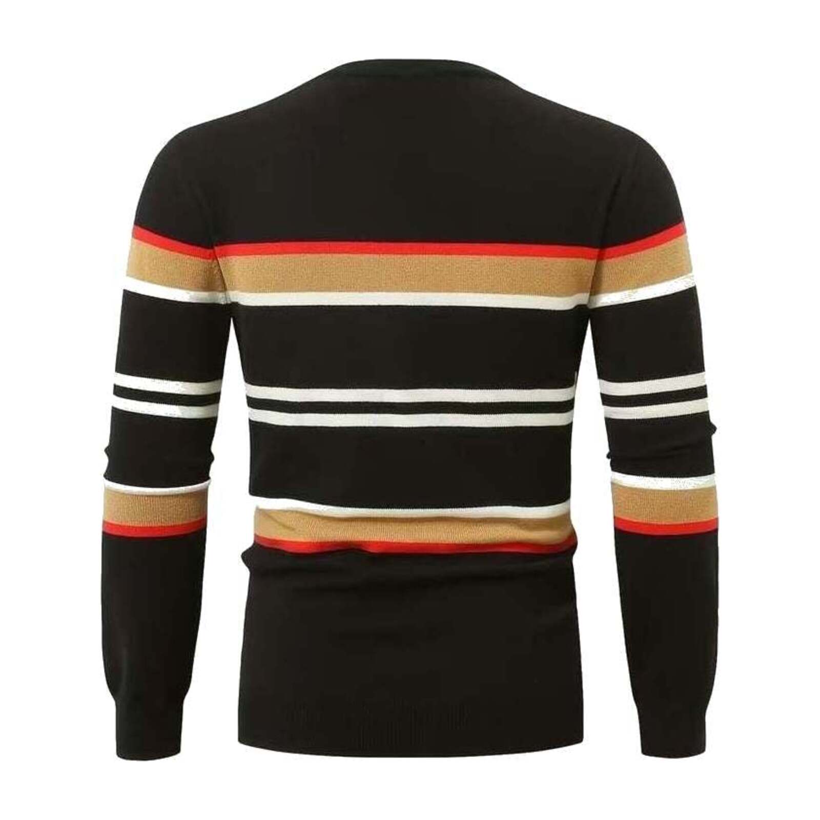 Pullover mit farbigen Streifen