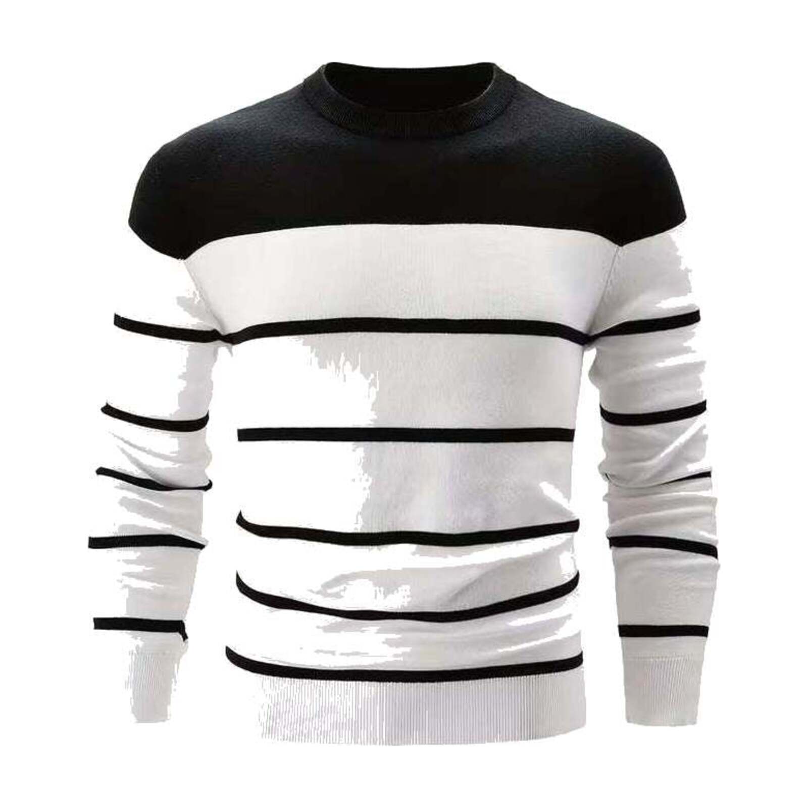 Lässiger gestreifter Pullover