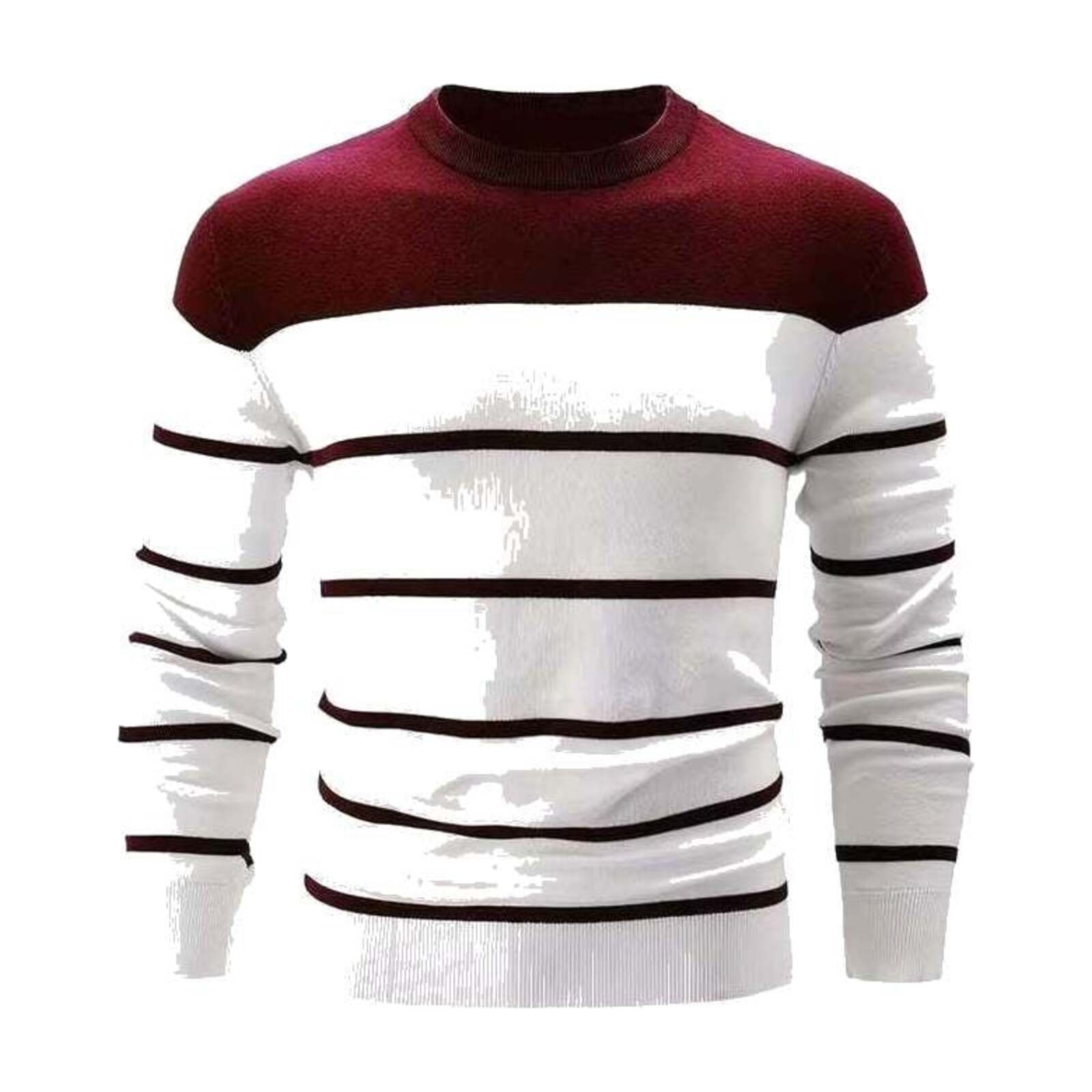 Lässiger gestreifter Pullover