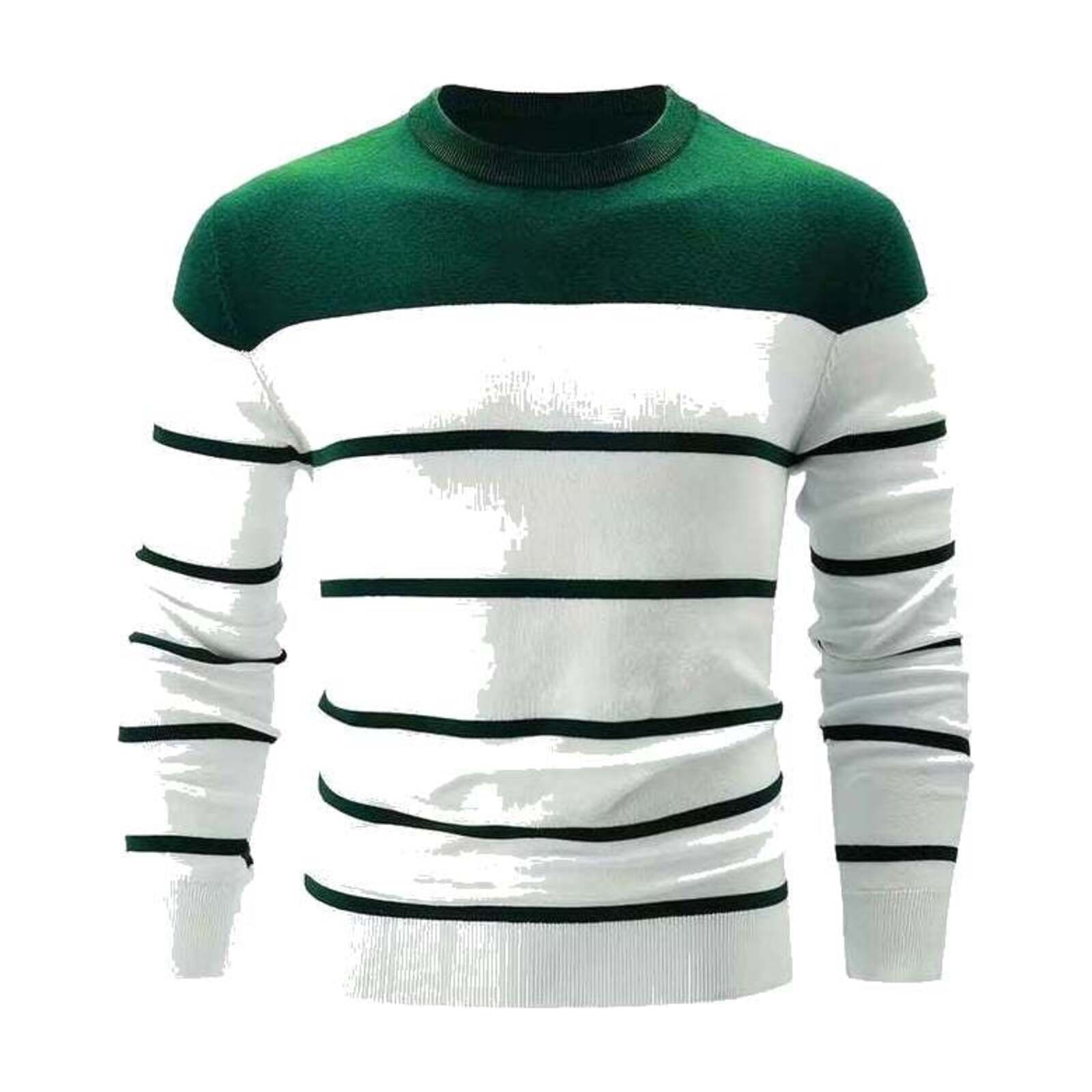 Lässiger gestreifter Pullover