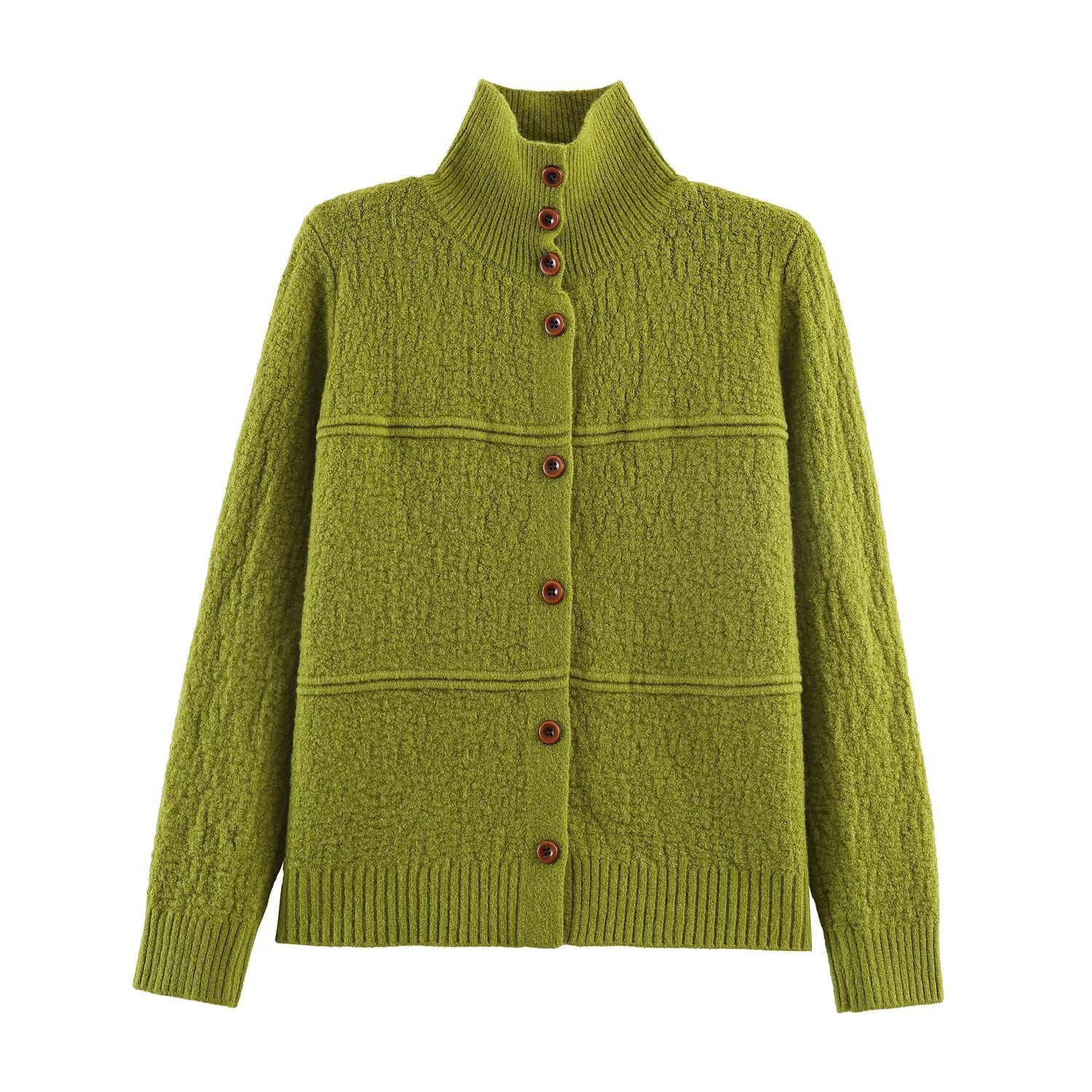Cardigan mit Stehkragen aus Bouclé