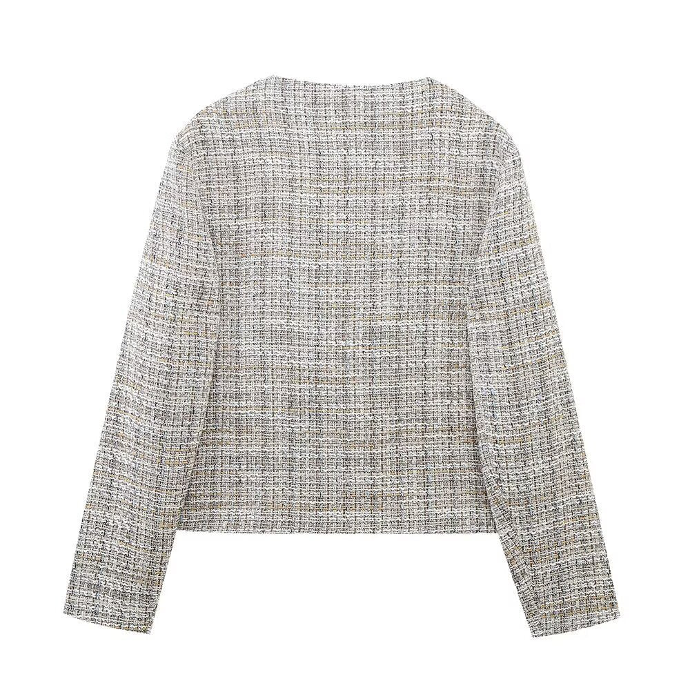 Studio Tweed Buttoned Set - Gray