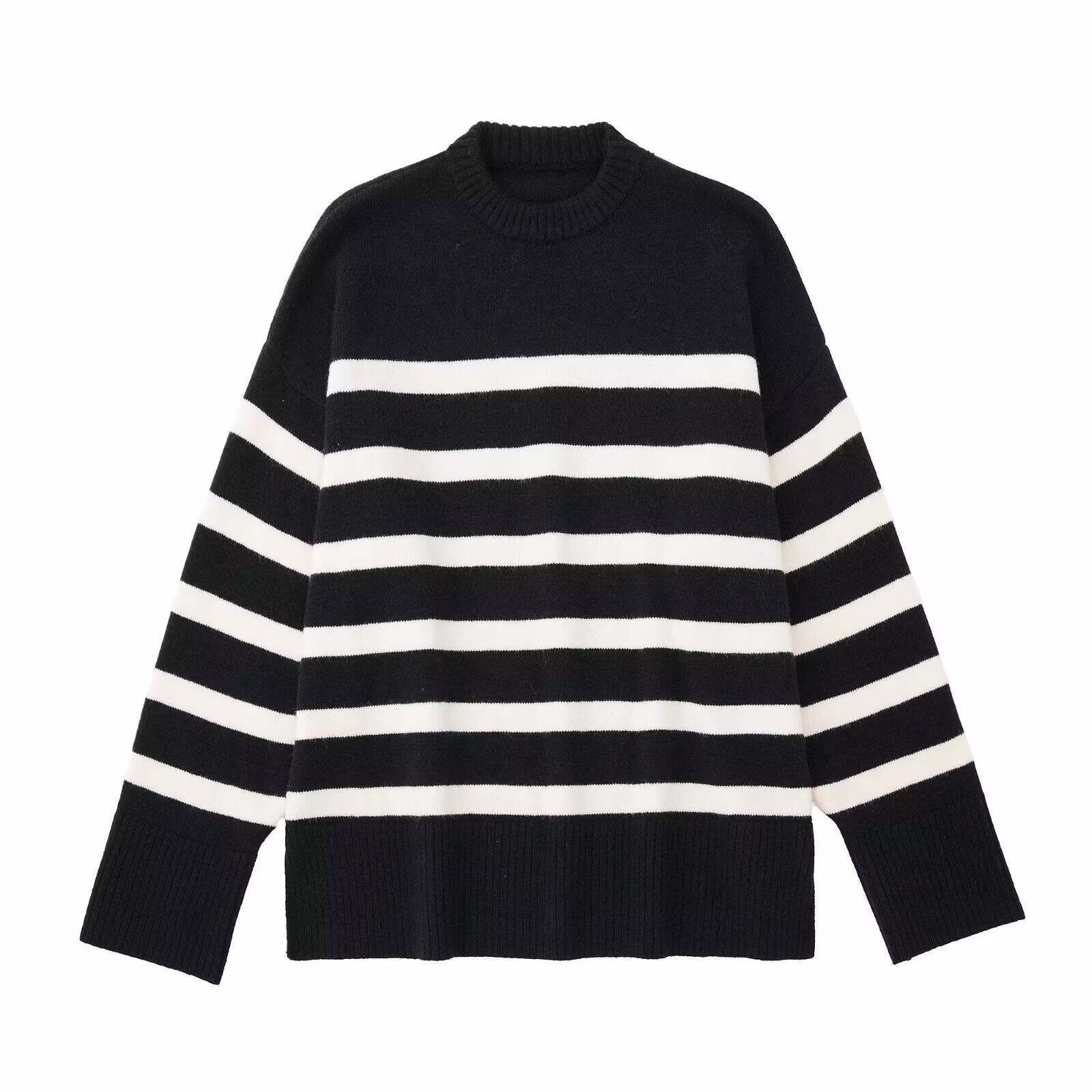 Vintage-Pullover mit Streifenmuster