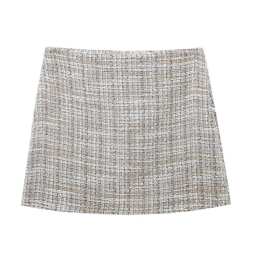 Studio Tweed Buttoned Set - Gray