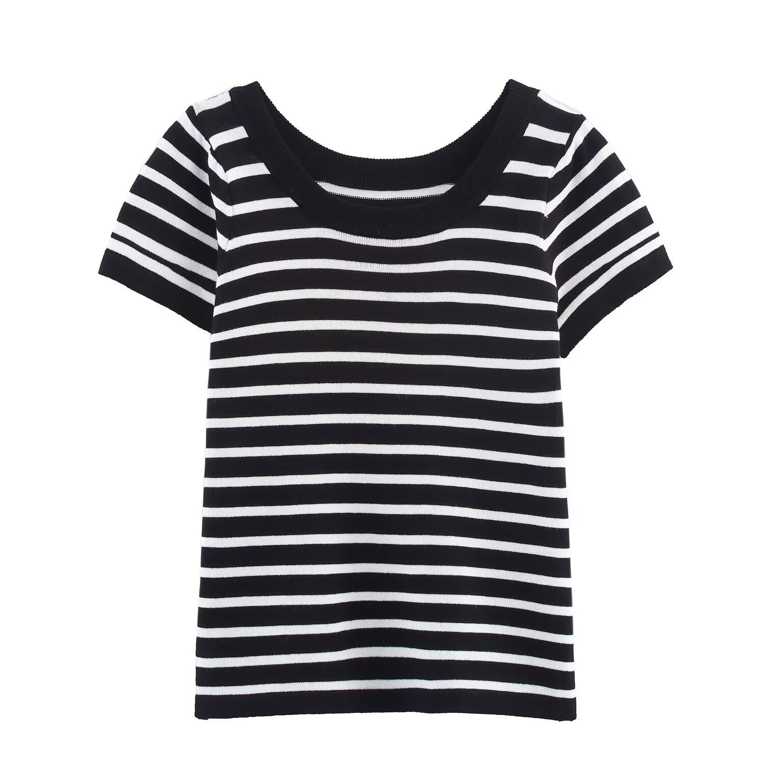 Essential Breton-Stripe Scoop-Neck Top