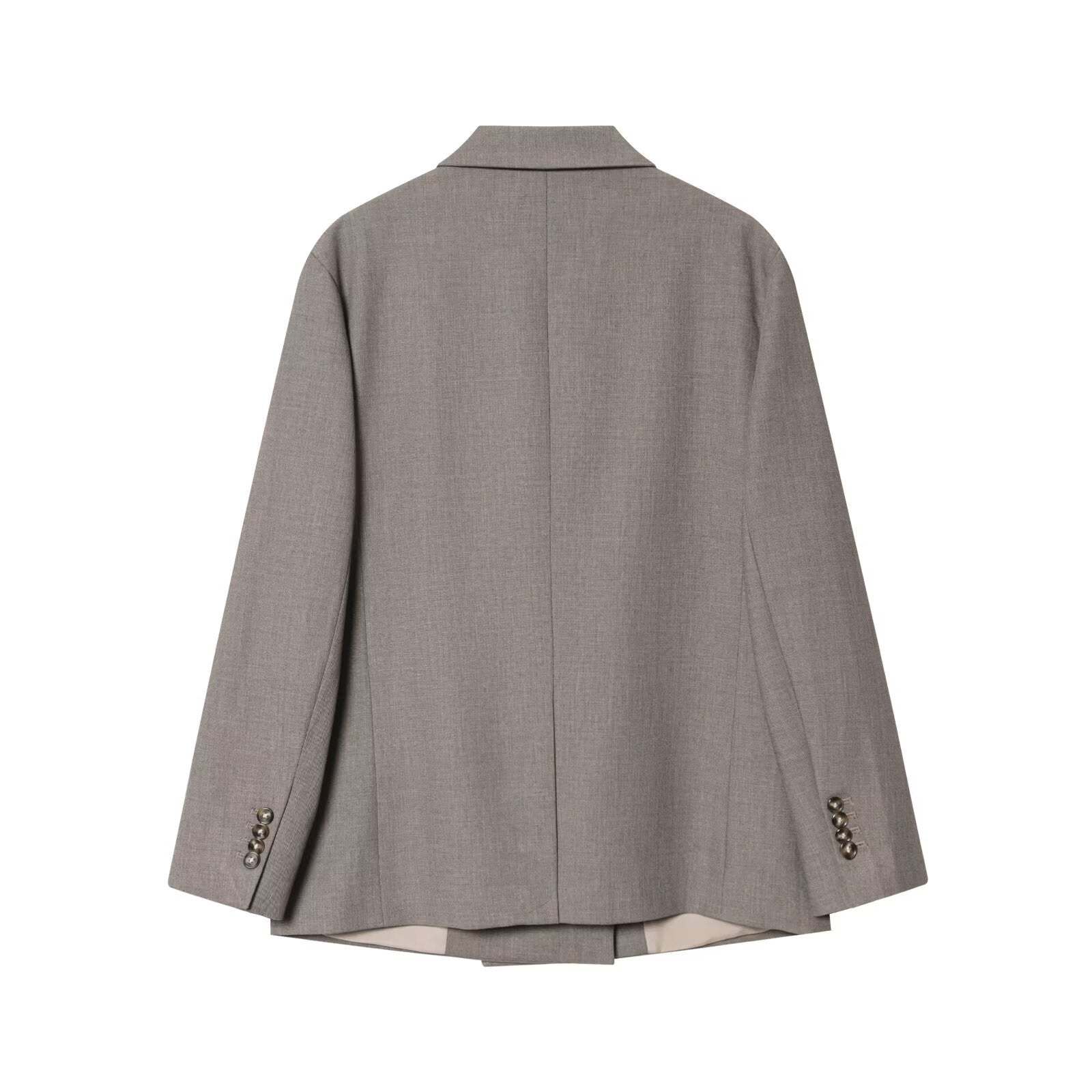 Studio Double-Breasted Tailored Set - Gray