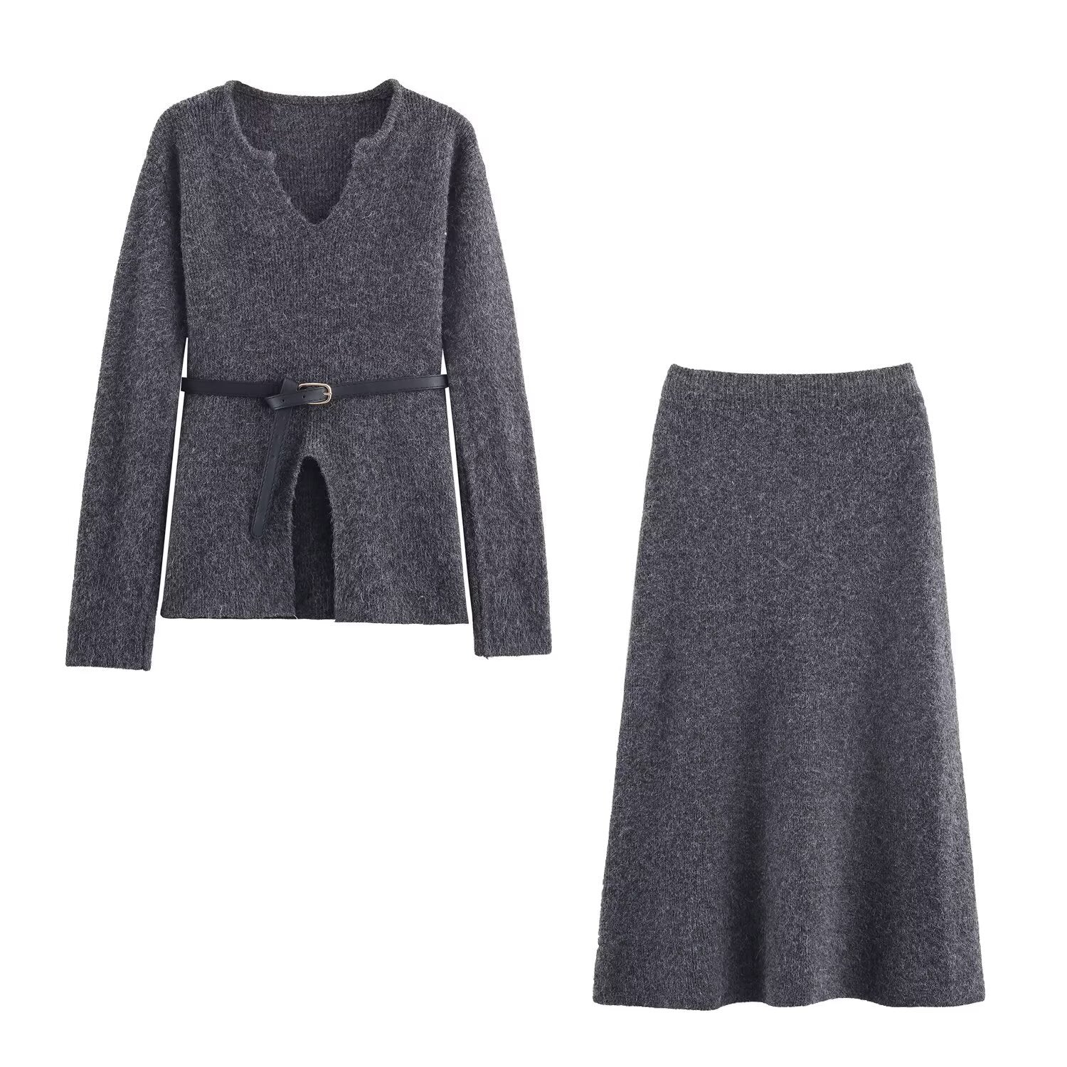 Essential Belted Knit Set