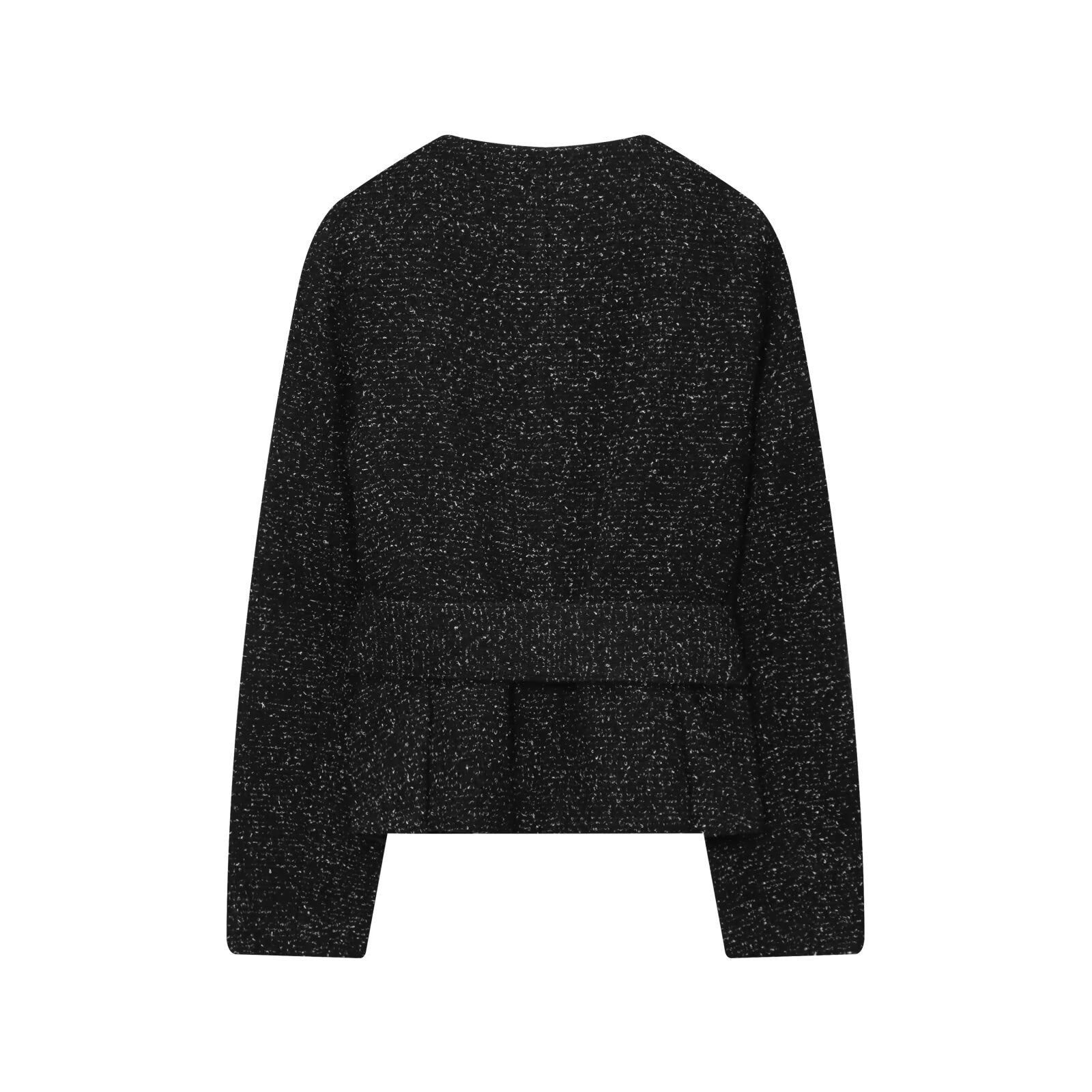 Luxe Belted Tweed Set - Black