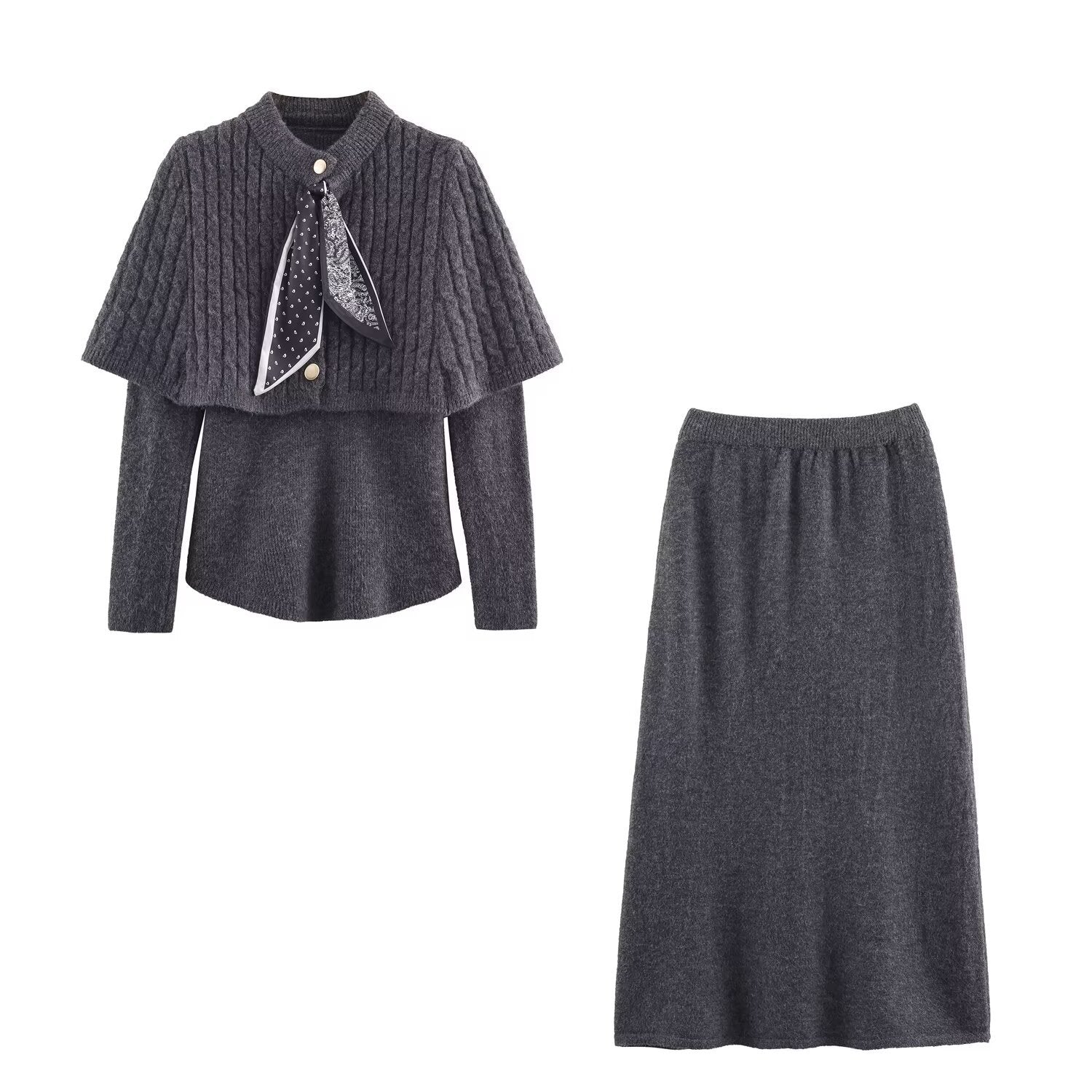 Vintage Scarf Knit Set