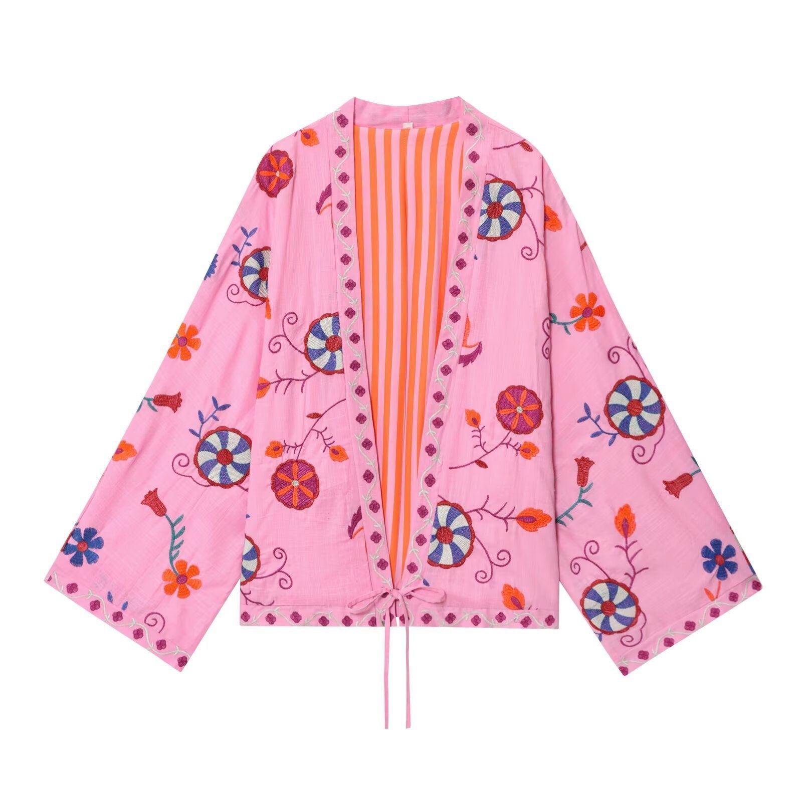 Bestickte Kimono-Jacke von Studio – Pink