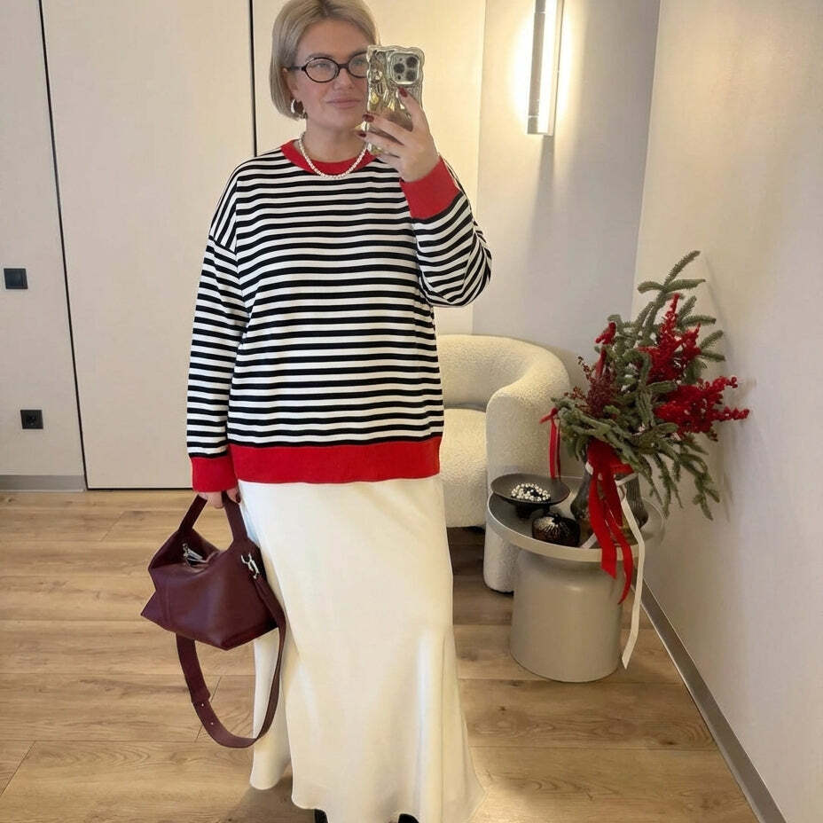 Pullover mit Vintage-Marinestreifen