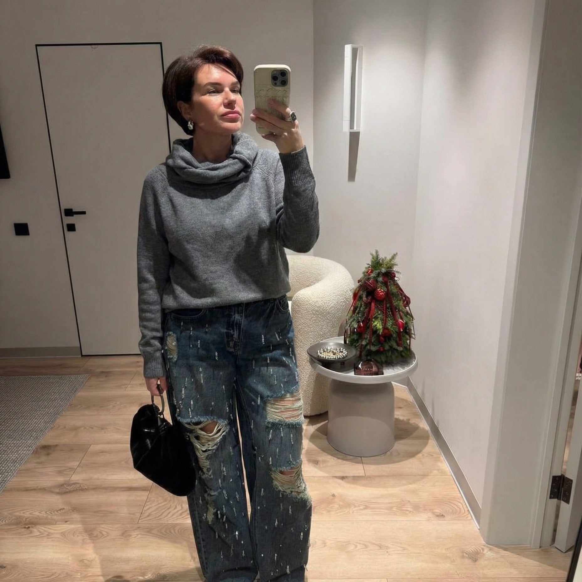 Urban-Pullover mit Rollkragen – Grau