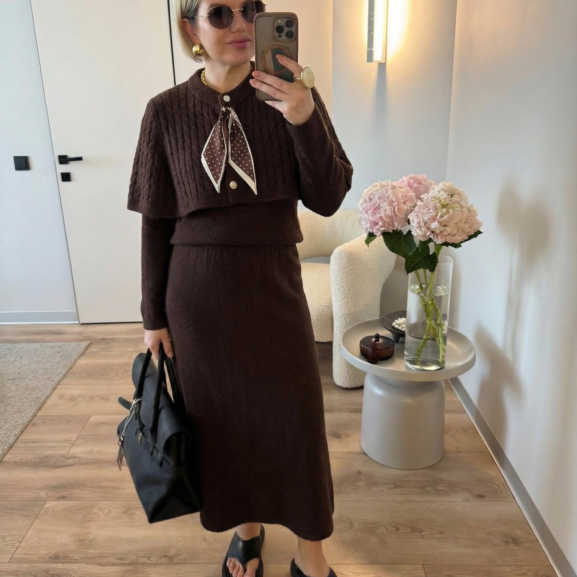 Vintage Scarf Knit Set