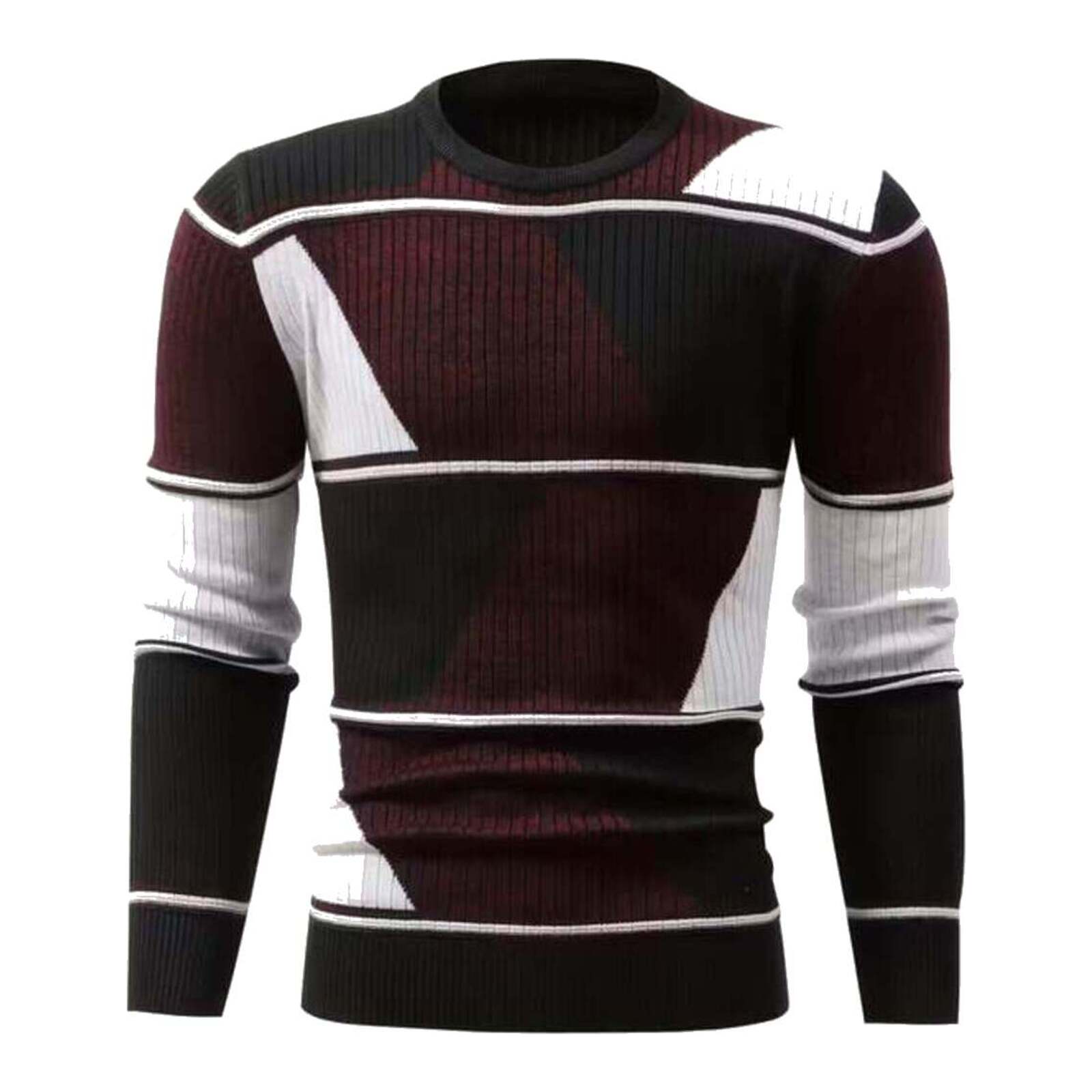 Gestreifter Colorblock-Pullover