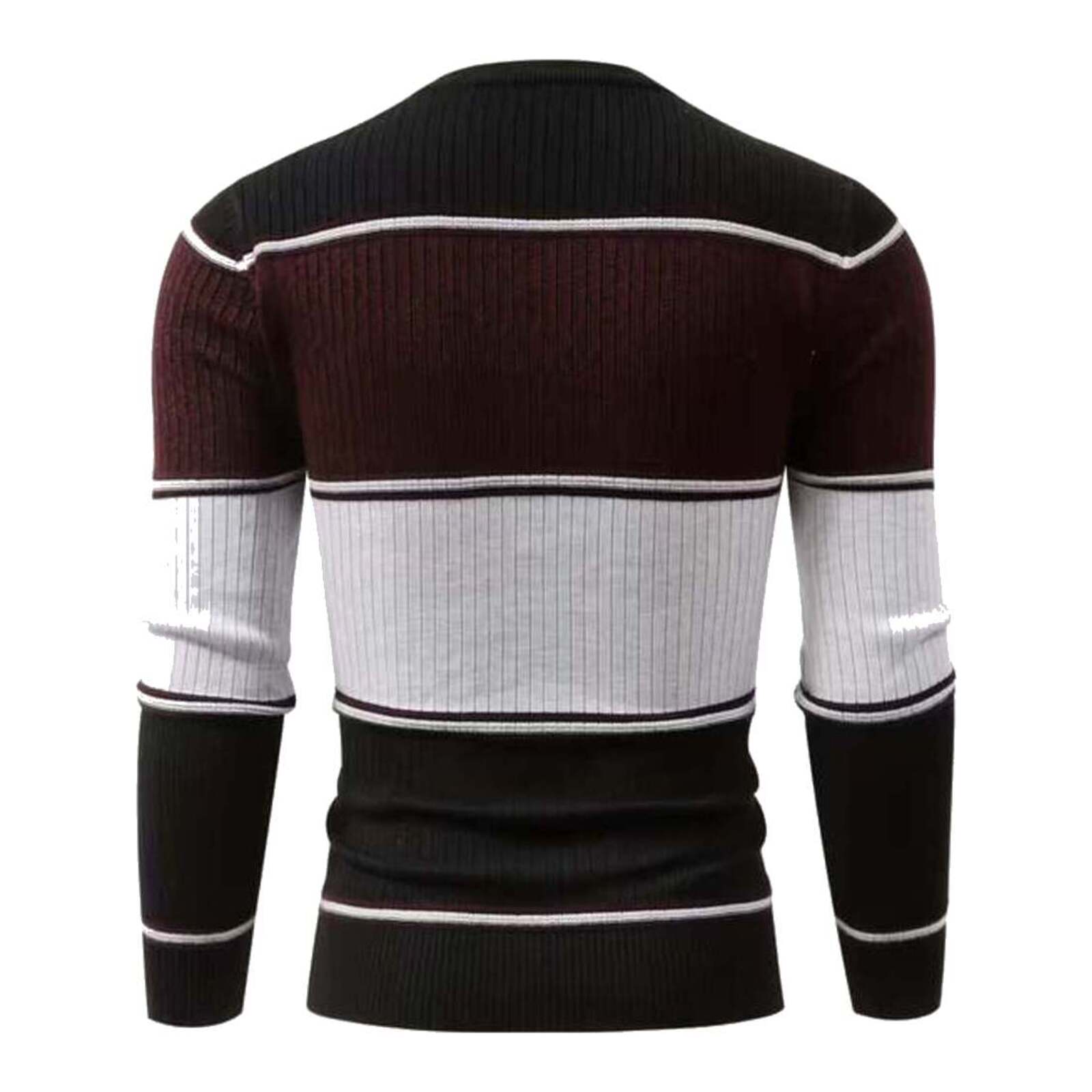 Gestreifter Colorblock-Pullover