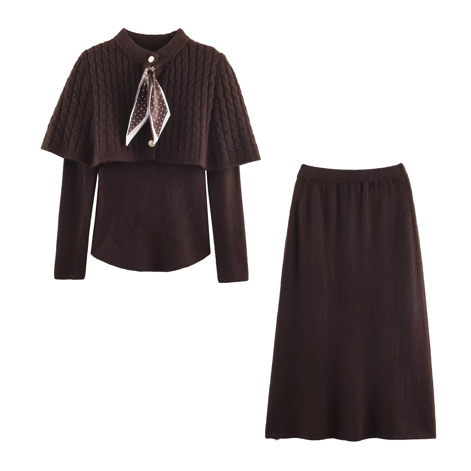 Vintage Scarf Knit Set