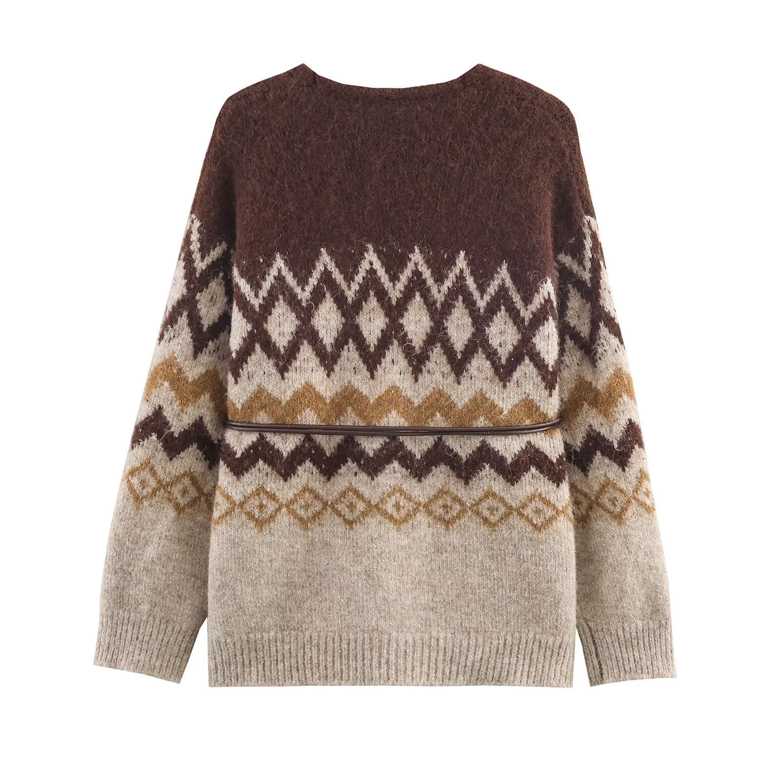Vintage Nordic Knit Set - Beige