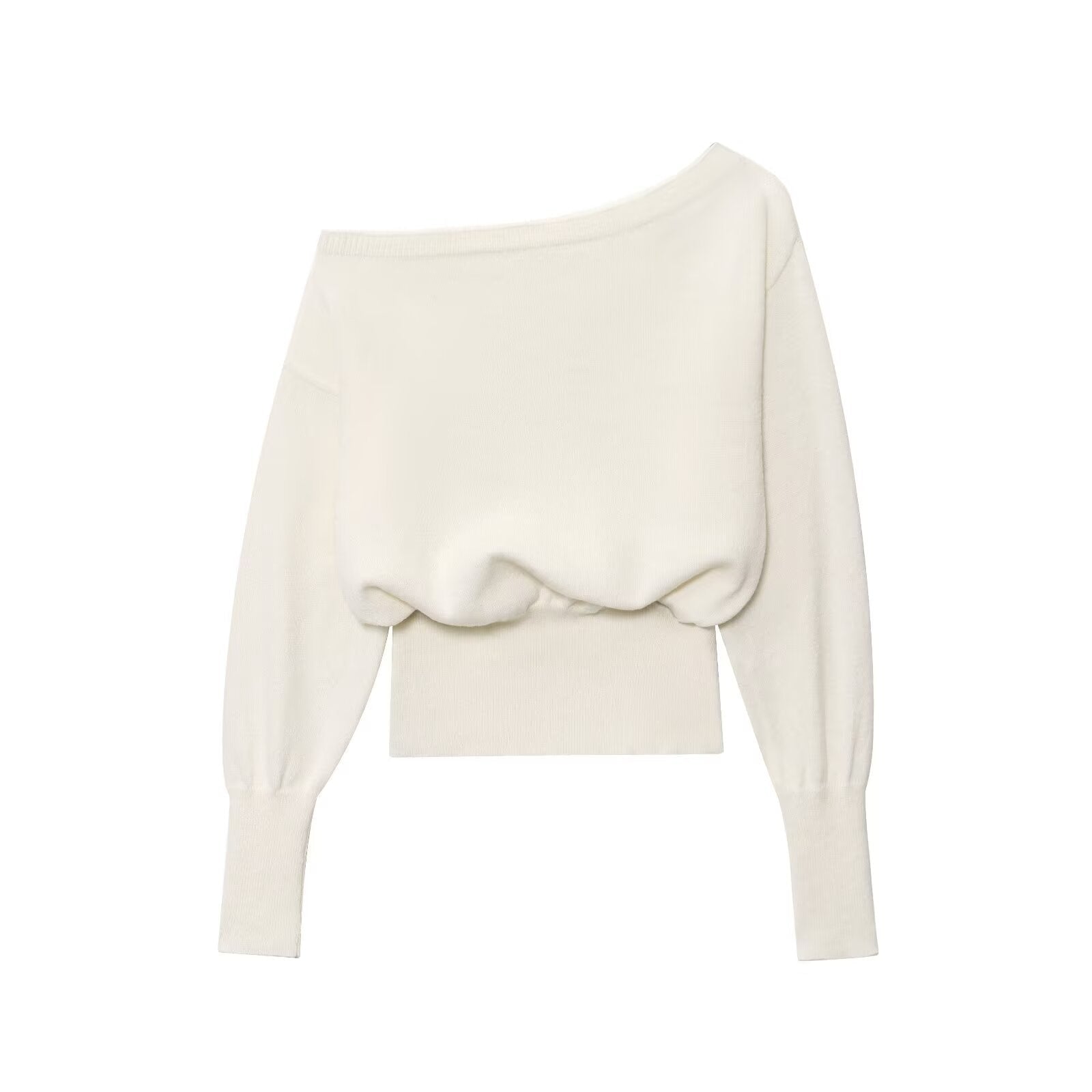Essential Off-Shoulder Sweater - White