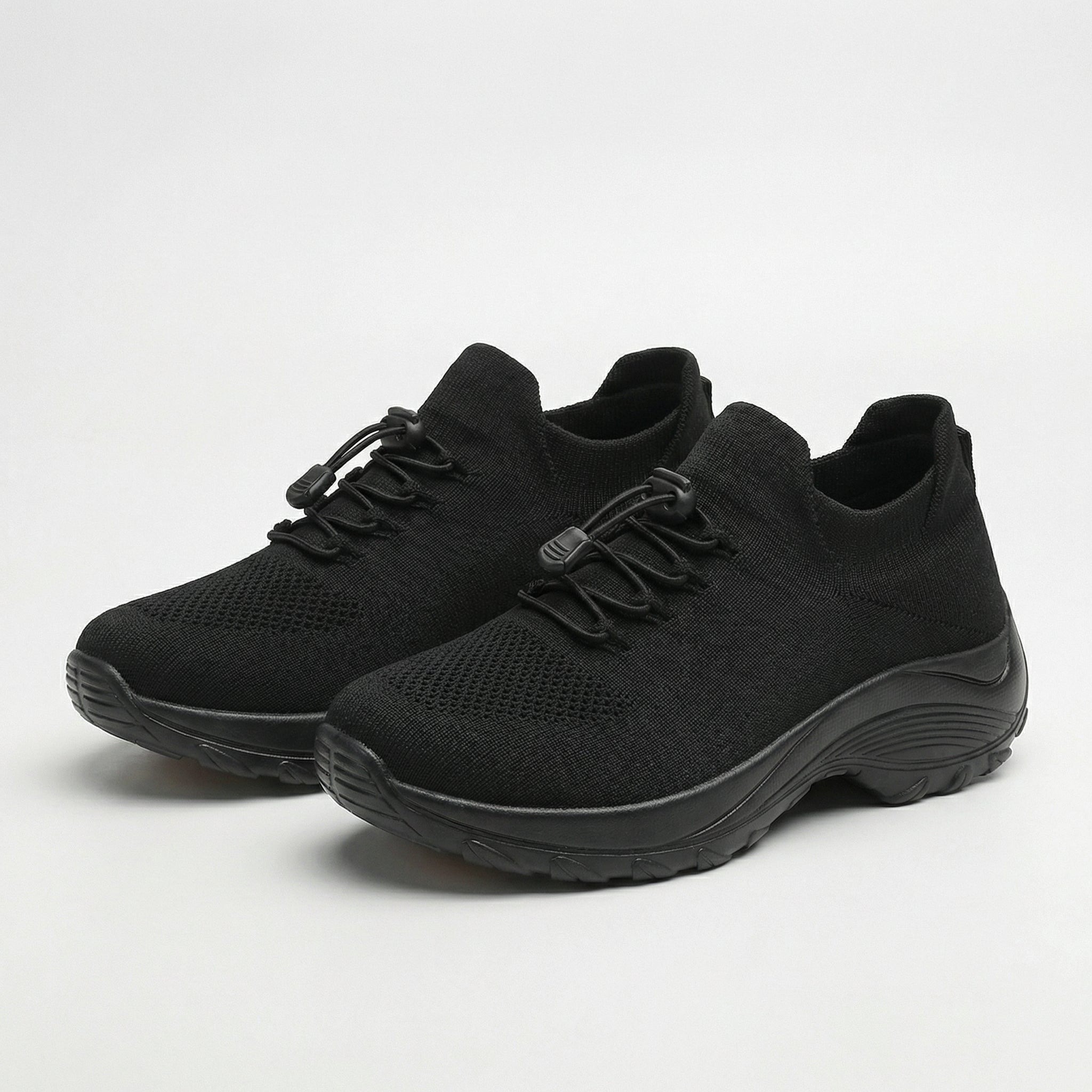 Ambulo Orthopädische Schuhe Strickstoff | Grün Schwarz