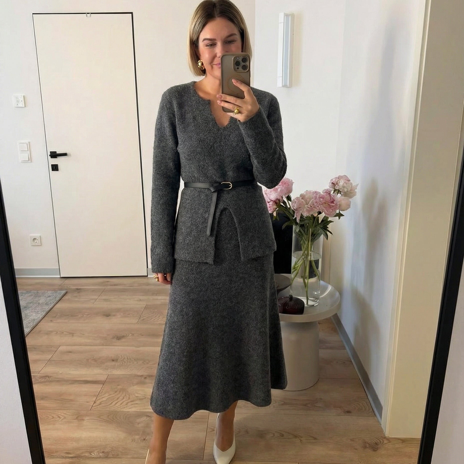 Essential Belted Knit Set