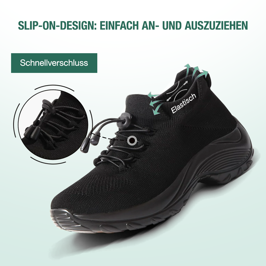 Ambulo Orthopädische Schuhe Strickstoff | Alles Schwarz