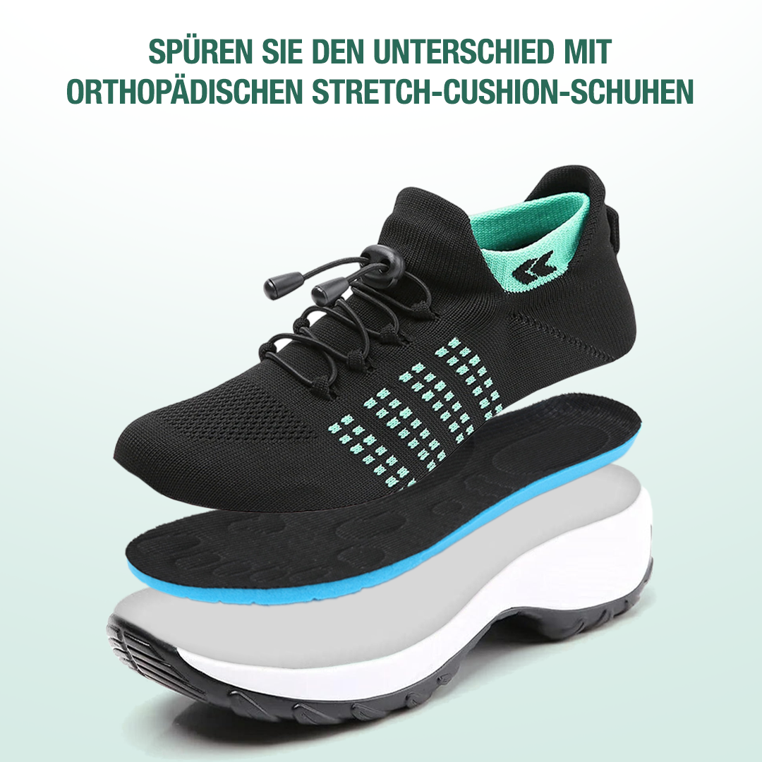Ambulo Orthopädische Schuhe Strickstoff | Grün Schwarz