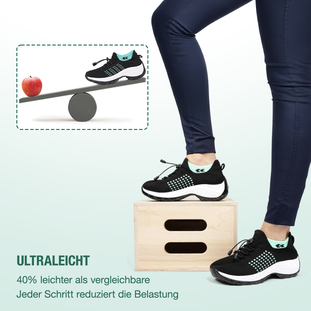 Ambulo Orthopädische Schuhe Strickstoff | Grün Schwarz