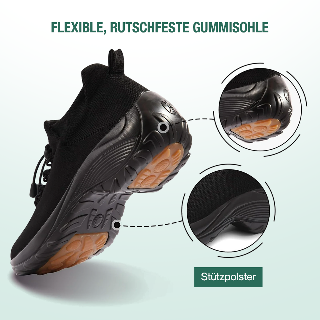 Ambulo Orthopädische Schuhe Strickstoff | Alles Schwarz